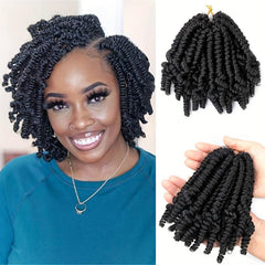 Curly Spring Twist Crochet Braids Hair Extensions for Women