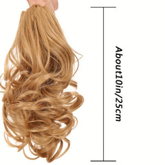 Short Curly Ponytail Extension Natural Grip Hair Clip For Women