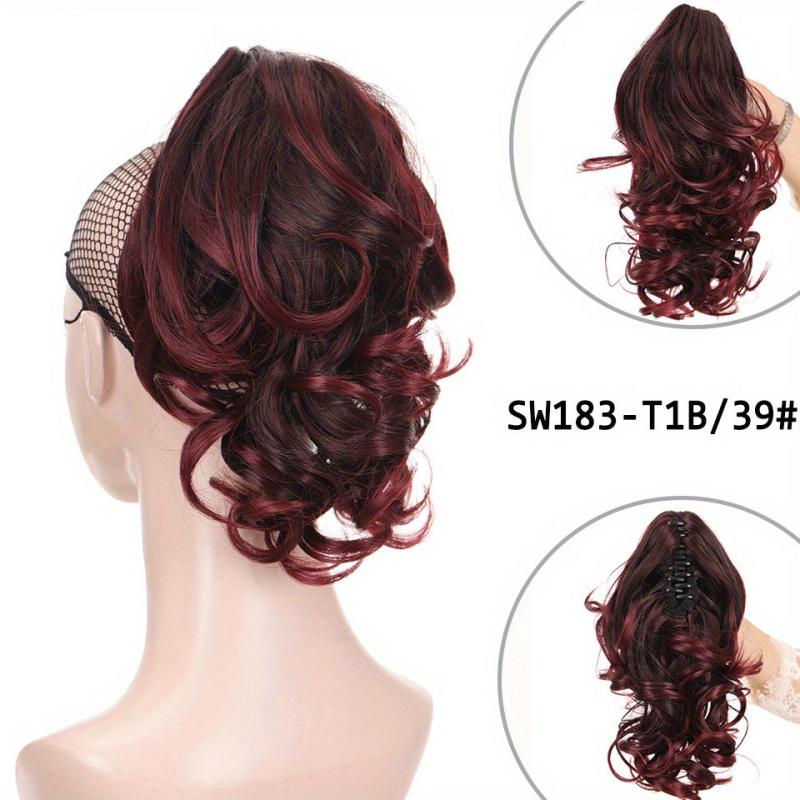 Short Curly Ponytail Extension Natural Grip Hair Clip For Women