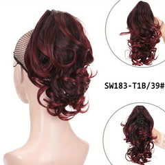Short Curly Ponytail Extension Natural Grip Hair Clip For Women