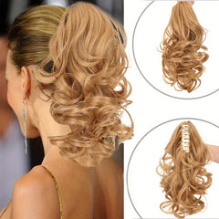 Short Curly Ponytail Extension Natural Grip Hair Clip For Women