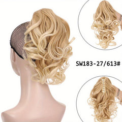 Short Curly Ponytail Extension Natural Grip Hair Clip For Women
