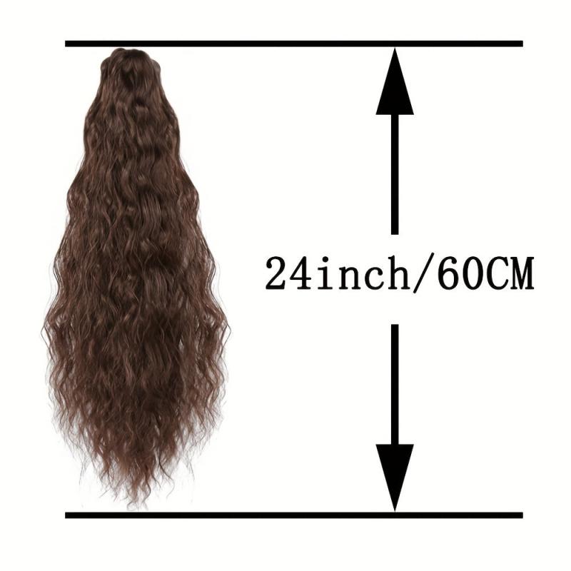 Long Curly Wavy Ponytail Extensions Claw Clip In Hair Extensions