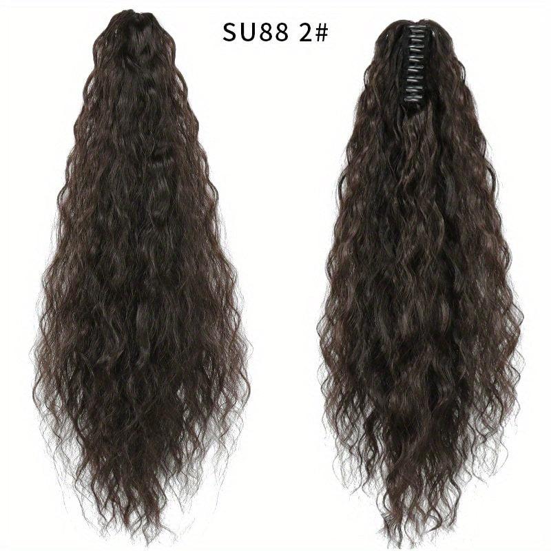 Long Curly Wavy Ponytail Extensions Claw Clip In Hair Extensions