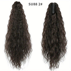 Long Curly Wavy Ponytail Extensions Claw Clip In Hair Extensions