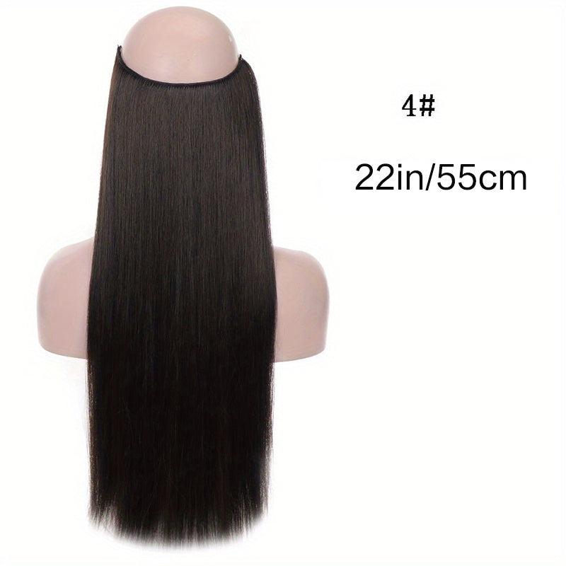 Curly Fish Line Hair Synthetic Natural Hidden Secret False Hair