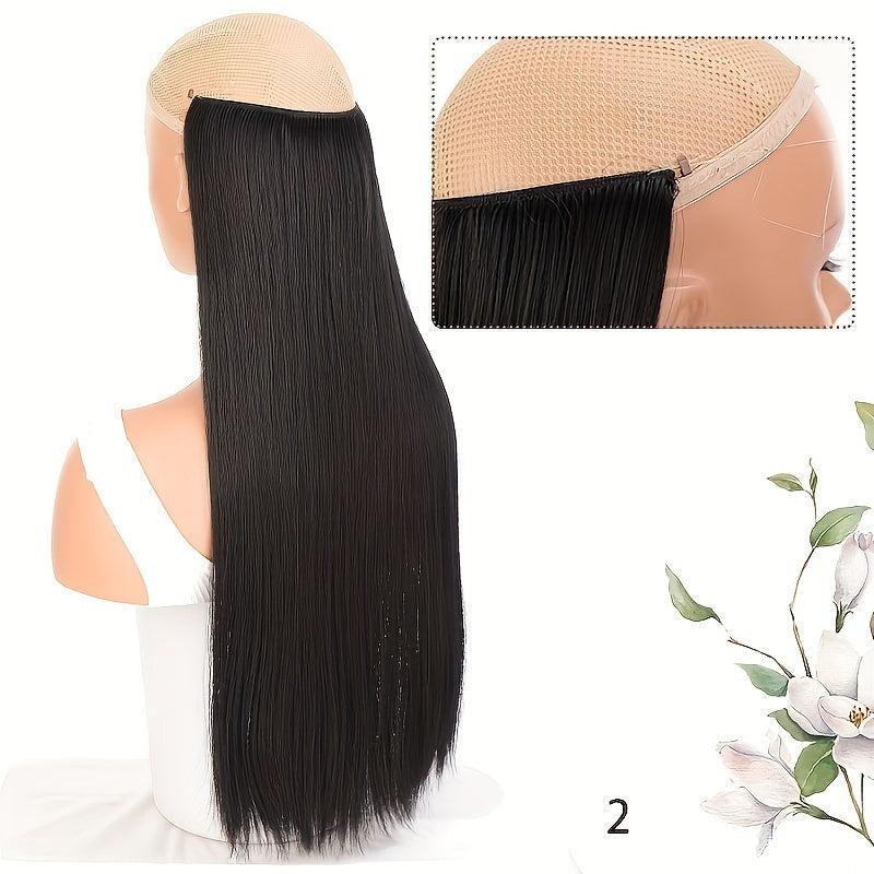 Curly Fish Line Hair Synthetic Natural Hidden Secret False Hair