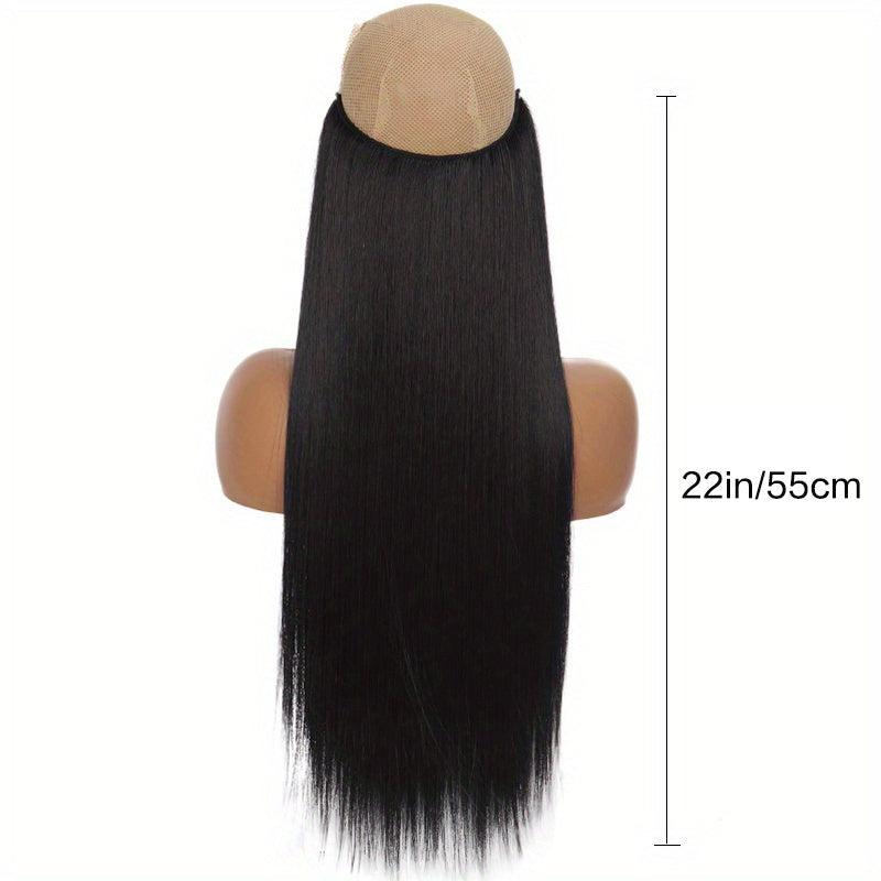 Curly Fish Line Hair Synthetic Natural Hidden Secret False Hair