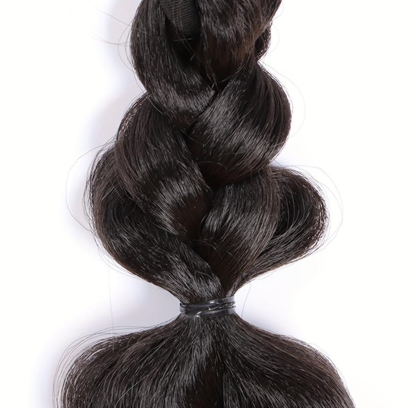 2pcs Long Bubble Ponytail Extensions Soft Synthetic Hair Piece