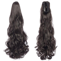 Curly Wavy Hair Extensions Claw Clip Ponytail Drawstring Hair Extensions