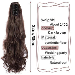 Curly Wavy Hair Extensions Claw Clip Ponytail Drawstring Hair Extensions