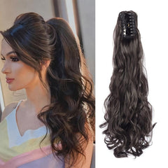 Curly Wavy Hair Extensions Claw Clip Ponytail Drawstring Hair Extensions