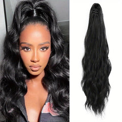 55 88cm Long Wavy Ponytail Extensions for Women Girls