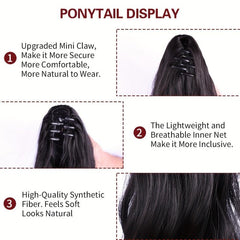 55 88cm Long Wavy Ponytail Extensions for Women Girls