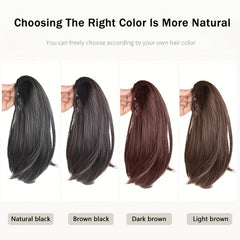 Short Straight Synthetic Claw Clip Ponytail Hair Extensions