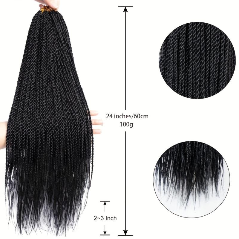 Senegalese Twist Crochet Braiding Hair Extensions Straight End