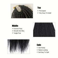 Senegalese Twist Crochet Braiding Hair Extensions Straight End