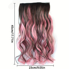Long Curly Wavy Hair Extensions Synthetic Fiber for Party Halloween