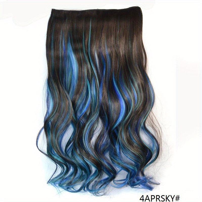 Long Curly Wavy Hair Extensions Synthetic Fiber for Party Halloween