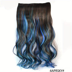 Long Curly Wavy Hair Extensions Synthetic Fiber for Party Halloween