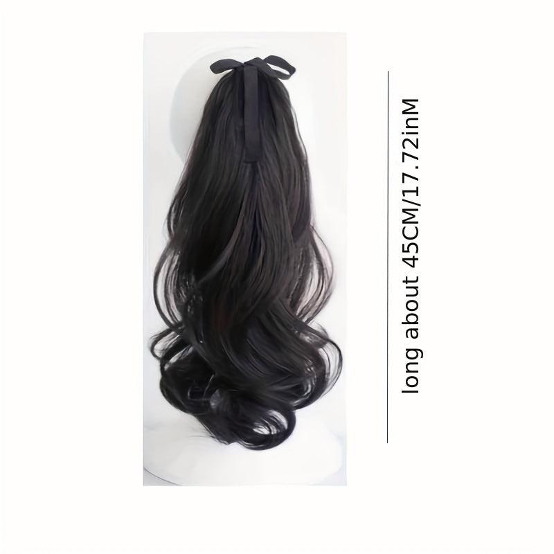 Long Body Wave Ponytail Extensions Synthetic Fiber Hair Tie Wrap Around