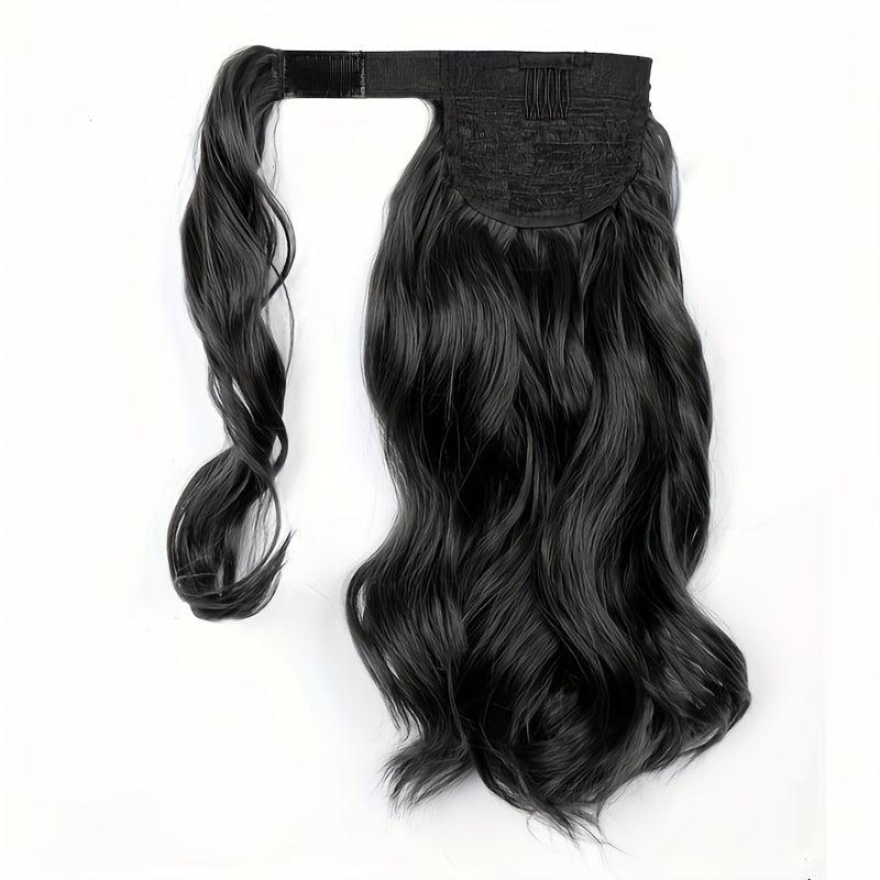 Reddish Brown Ponytail Hair Extensions 35 56 Cm Wrap Around Curly Ponytail Ext.