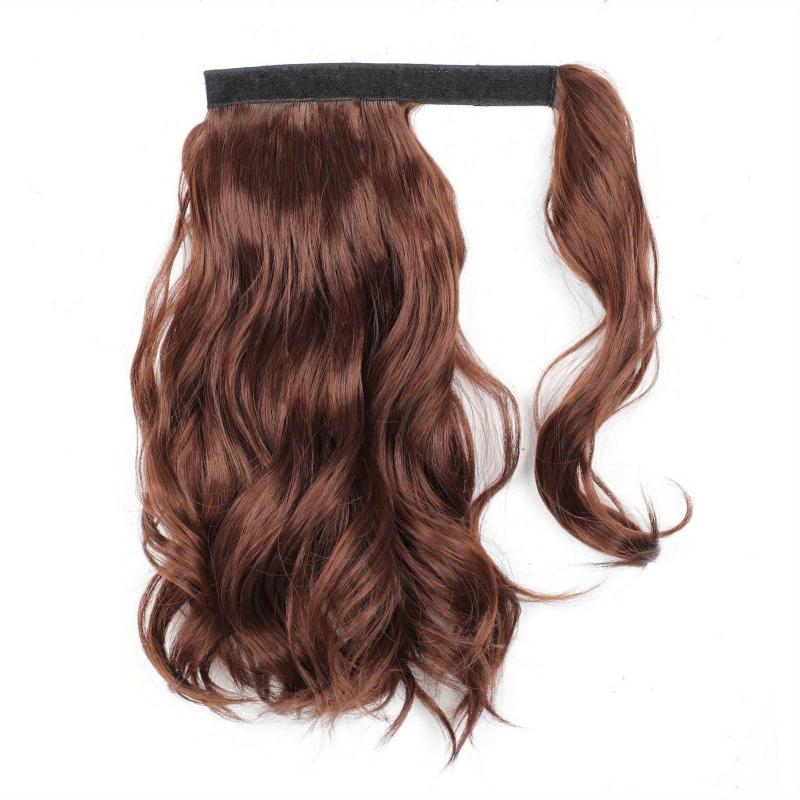 Reddish Brown Ponytail Hair Extensions 35 56 Cm Wrap Around Curly Ponytail Ext.