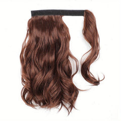 Reddish Brown Ponytail Hair Extensions 35 56 Cm Wrap Around Curly Ponytail Ext.