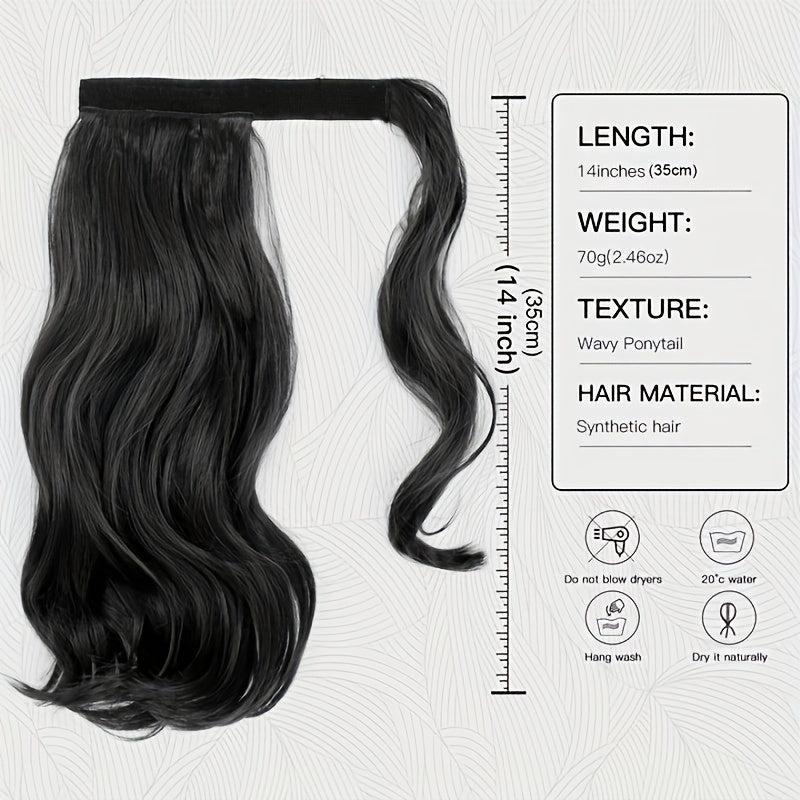 Reddish Brown Ponytail Hair Extensions 35 56 Cm Wrap Around Curly Ponytail Ext.