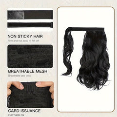 Reddish Brown Ponytail Hair Extensions 35 56 Cm Wrap Around Curly Ponytail Ext.
