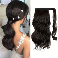 Reddish Brown Ponytail Hair Extensions 35 56 Cm Wrap Around Curly Ponytail Ext.