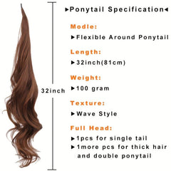 Blonde Curly Ponytail Hair Extensions for Women