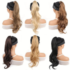 Blonde Curly Ponytail Hair Extensions for Women