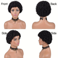 Short Curly Afro Wig Full Wigs For Women Synthetic Short Pixie Cut Wigs