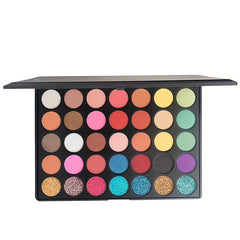 35 Shades Eyeshadow Palette Pearly Matte Glitter Finish Waterproof