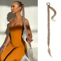 76 2 Cm Long Synthetic Hair Braid Extensions Straight Wrap Around Ponytail