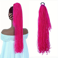60 96cm Long Curly Wavy Ponytail Extensions Synthetic Fiber Ponytail