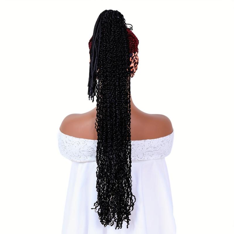 60 96cm Long Curly Wavy Ponytail Extensions Synthetic Fiber Ponytail