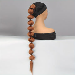 Long Lantern Bubble Ponytail Extensions Y2K Natural Synthetic Fiber