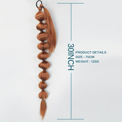 Long Lantern Bubble Ponytail Extensions Y2K Natural Synthetic Fiber
