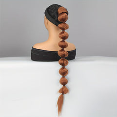 Long Lantern Bubble Ponytail Extensions Y2K Natural Synthetic Fiber