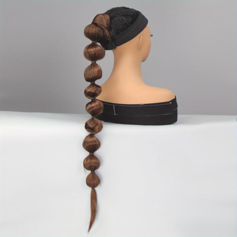 Long Lantern Bubble Ponytail Extensions Y2K Natural Synthetic Fiber