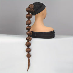 Long Lantern Bubble Ponytail Extensions Y2K Natural Synthetic Fiber