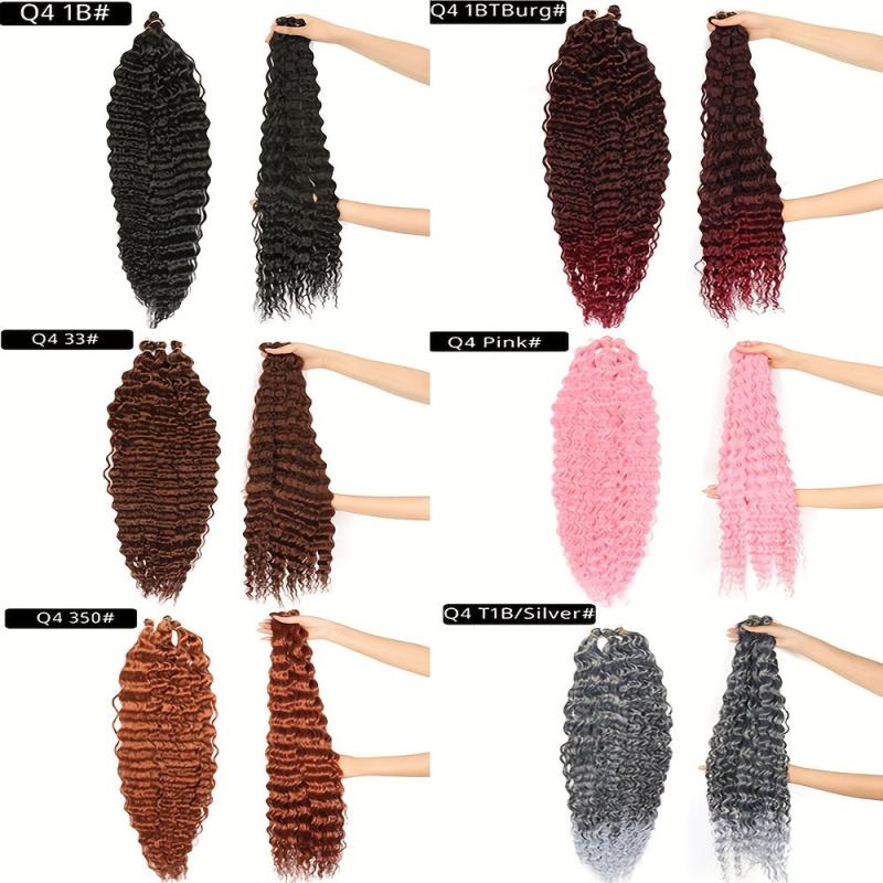 76 2 Cm Deep Wave Twist Crochet Hair Extensions Synthetic Crochet Braid Hair
