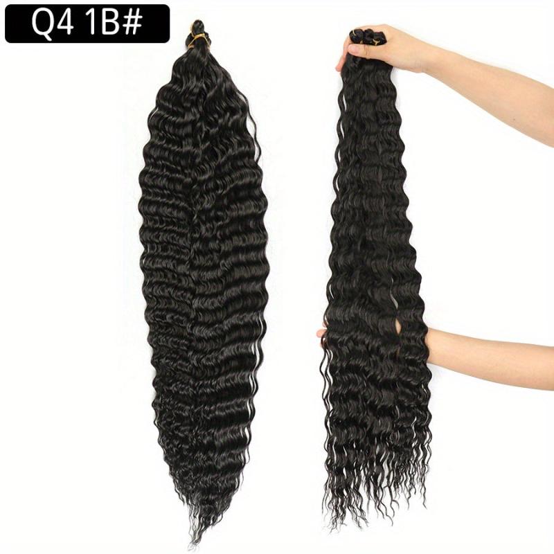 76 2 Cm Deep Wave Twist Crochet Hair Extensions Synthetic Crochet Braid Hair