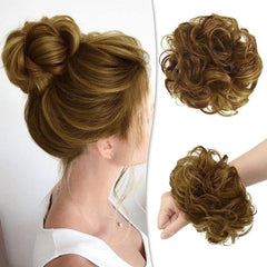 Messy Bun Hair Piece 100 Human Hair Synthetic Fiber Updo Hair Pieces