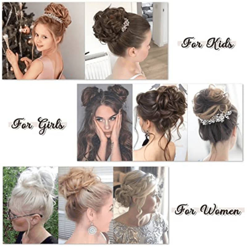 Messy Bun Hair Piece 100 Human Hair Synthetic Fiber Updo Hair Pieces