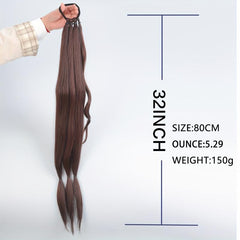 Long Braided Ponytail Hair Extensions for Women Soft Synthetic Hair Pieces