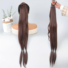 Long Braided Ponytail Hair Extensions for Women Soft Synthetic Hair Pieces
