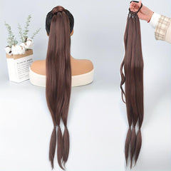 Long Braided Ponytail Hair Extensions for Women Soft Synthetic Hair Pieces